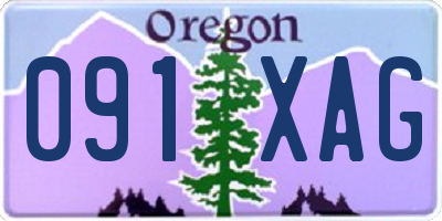 OR license plate 091XAG