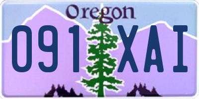 OR license plate 091XAI