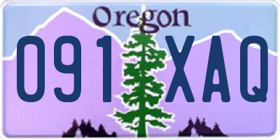 OR license plate 091XAQ