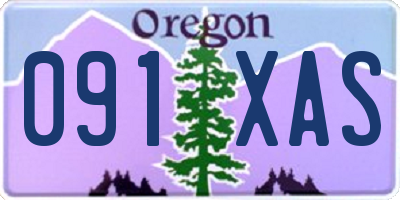 OR license plate 091XAS