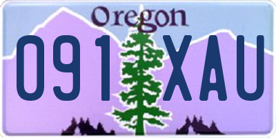 OR license plate 091XAU