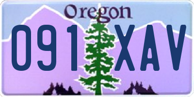 OR license plate 091XAV