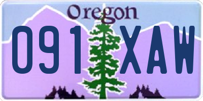 OR license plate 091XAW