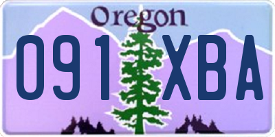 OR license plate 091XBA