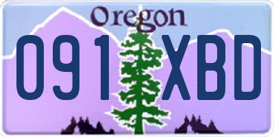 OR license plate 091XBD