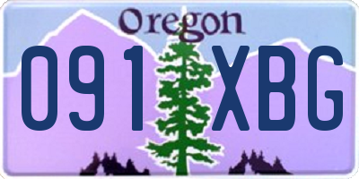 OR license plate 091XBG