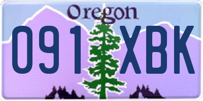 OR license plate 091XBK