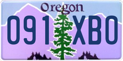 OR license plate 091XBO