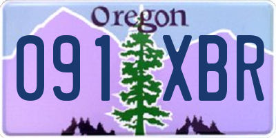 OR license plate 091XBR