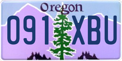OR license plate 091XBU