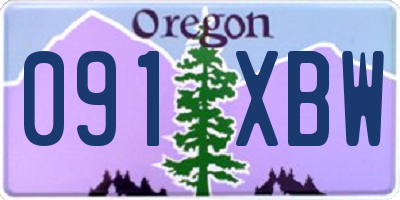 OR license plate 091XBW