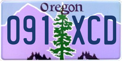 OR license plate 091XCD