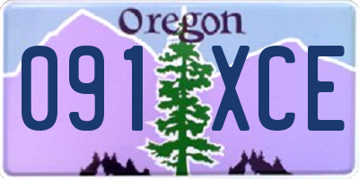 OR license plate 091XCE