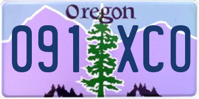 OR license plate 091XCO