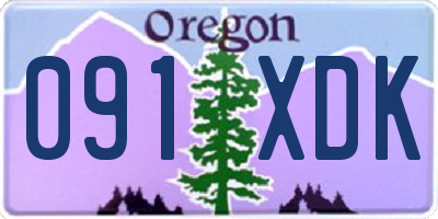 OR license plate 091XDK