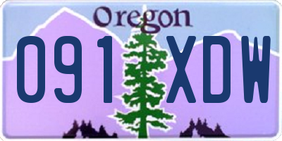 OR license plate 091XDW