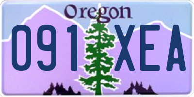 OR license plate 091XEA