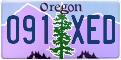 OR license plate 091XED