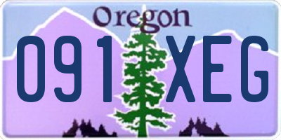 OR license plate 091XEG