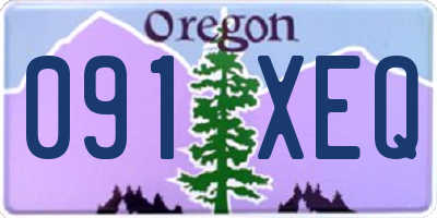 OR license plate 091XEQ