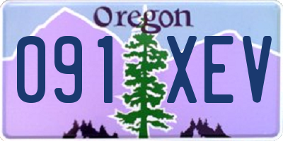 OR license plate 091XEV