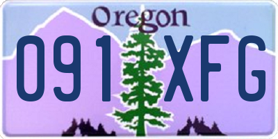 OR license plate 091XFG