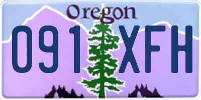OR license plate 091XFH
