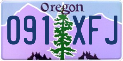 OR license plate 091XFJ