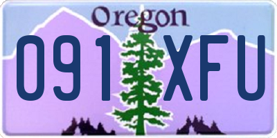 OR license plate 091XFU