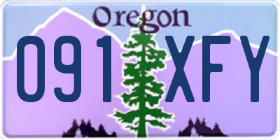 OR license plate 091XFY
