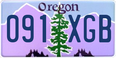 OR license plate 091XGB