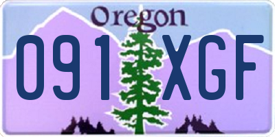OR license plate 091XGF