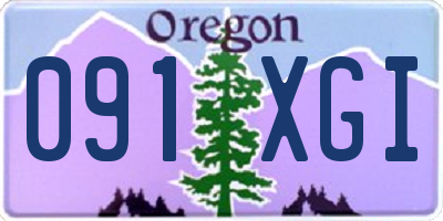OR license plate 091XGI