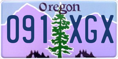 OR license plate 091XGX