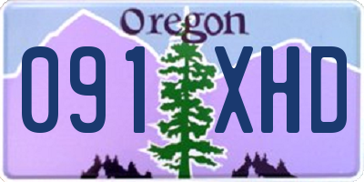 OR license plate 091XHD