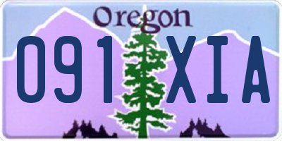 OR license plate 091XIA