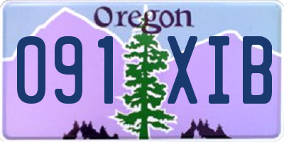 OR license plate 091XIB