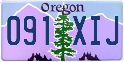 OR license plate 091XIJ