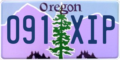 OR license plate 091XIP