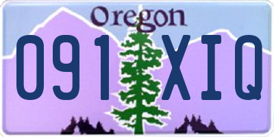 OR license plate 091XIQ