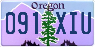 OR license plate 091XIU
