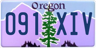 OR license plate 091XIV