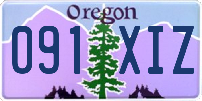 OR license plate 091XIZ