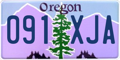 OR license plate 091XJA