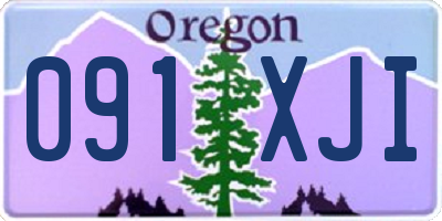 OR license plate 091XJI