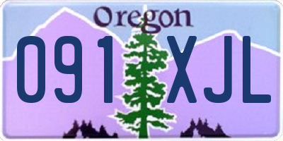 OR license plate 091XJL