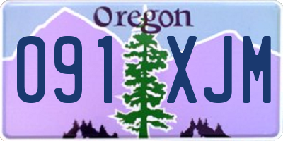 OR license plate 091XJM
