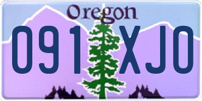 OR license plate 091XJO