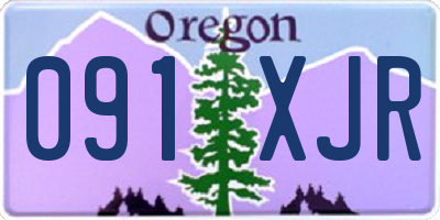 OR license plate 091XJR
