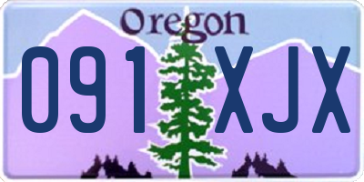 OR license plate 091XJX